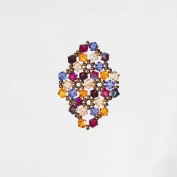 - Brooch Rhombus S Malvina -  - Laiton bronze